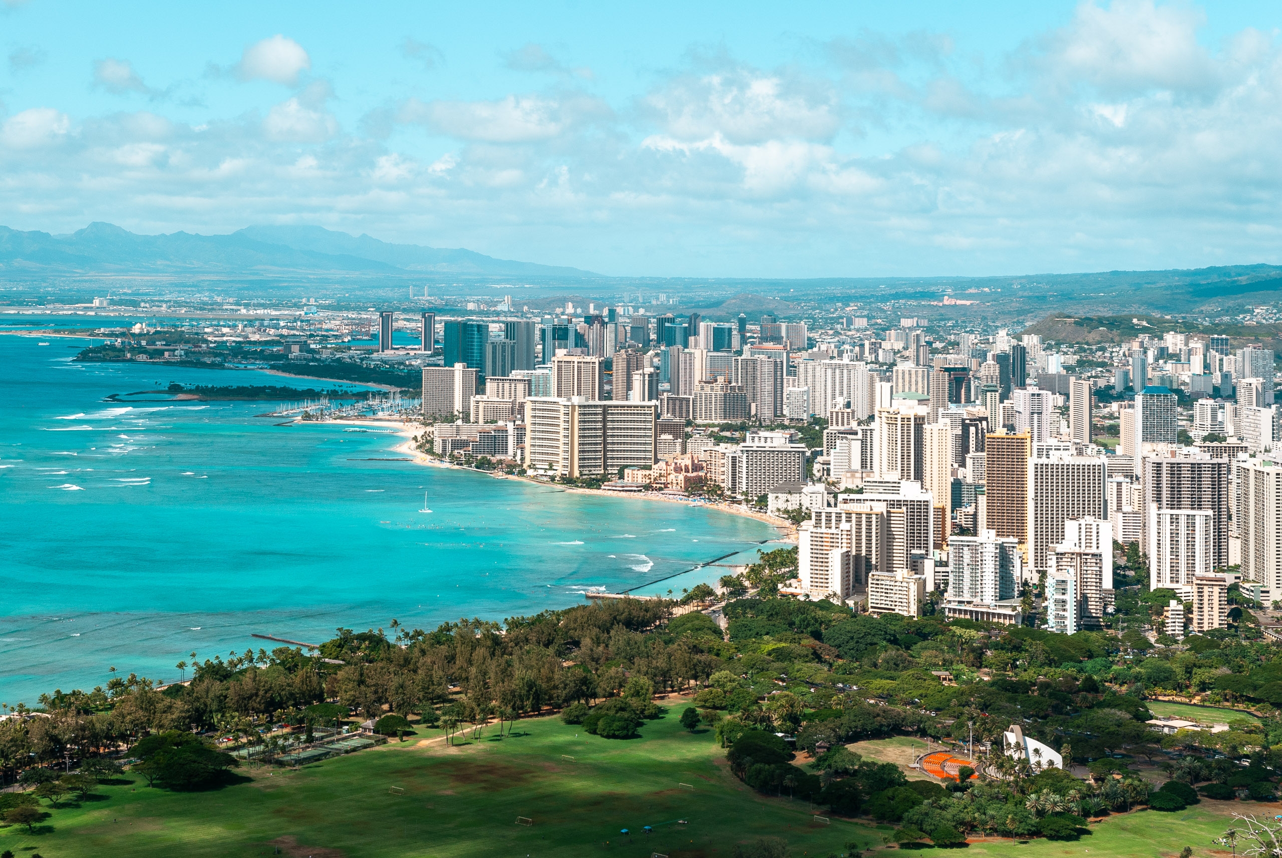 Looking out over Honolulu from the top of Diamond Head 3