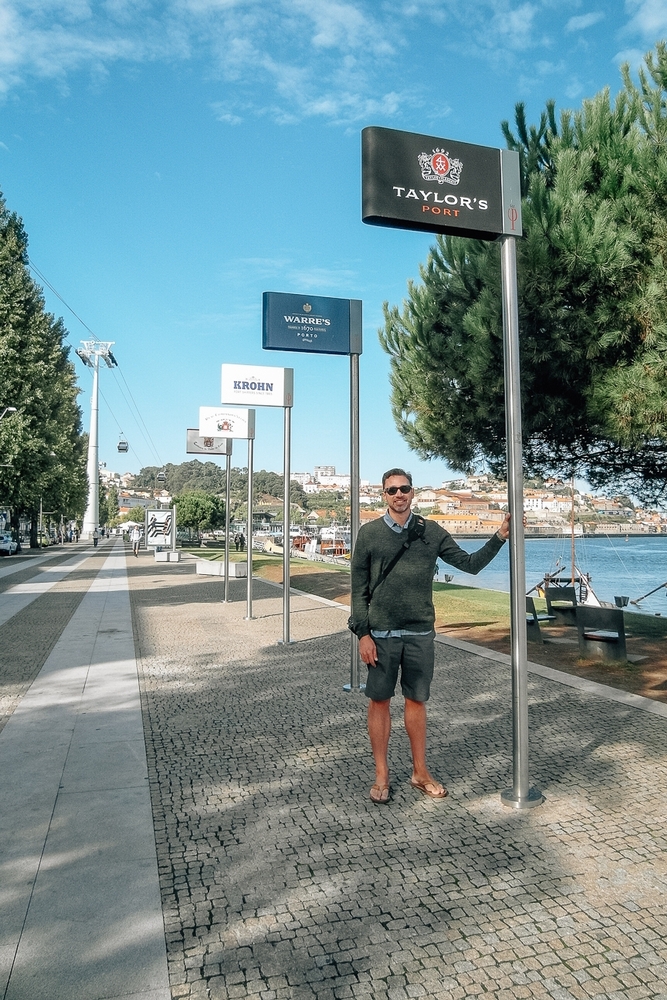 With the Port Signs on the Douro River