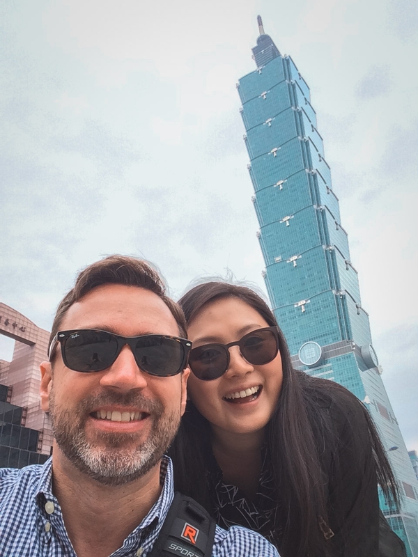 Kris and Jessica and Taipei 101