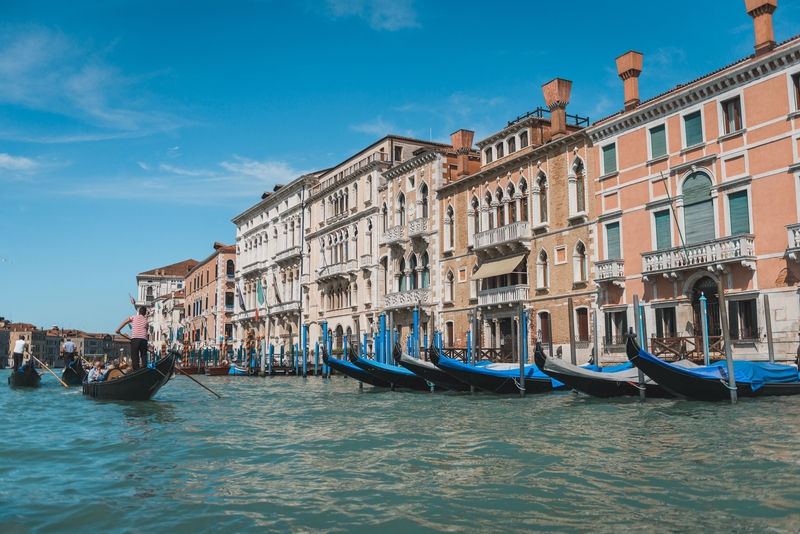 Gondolas on the Grand Canal