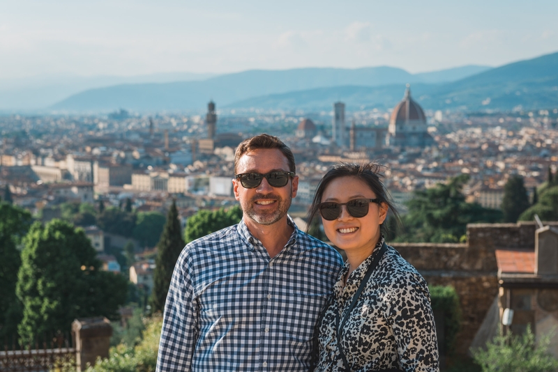 Kris and Jessica Overlooking Florence