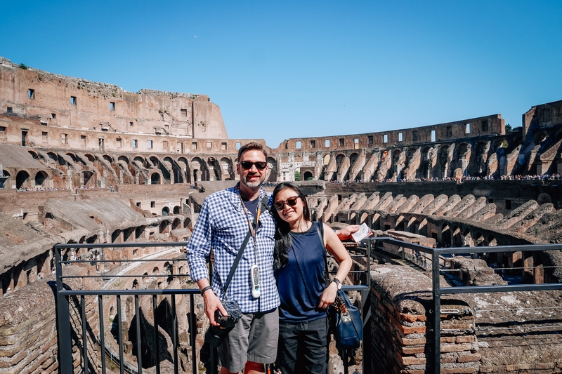 Kris and Jessica Inside the Colosseum