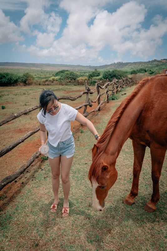 A Girl and her Horse at the Four Seasons Ranch Lanai