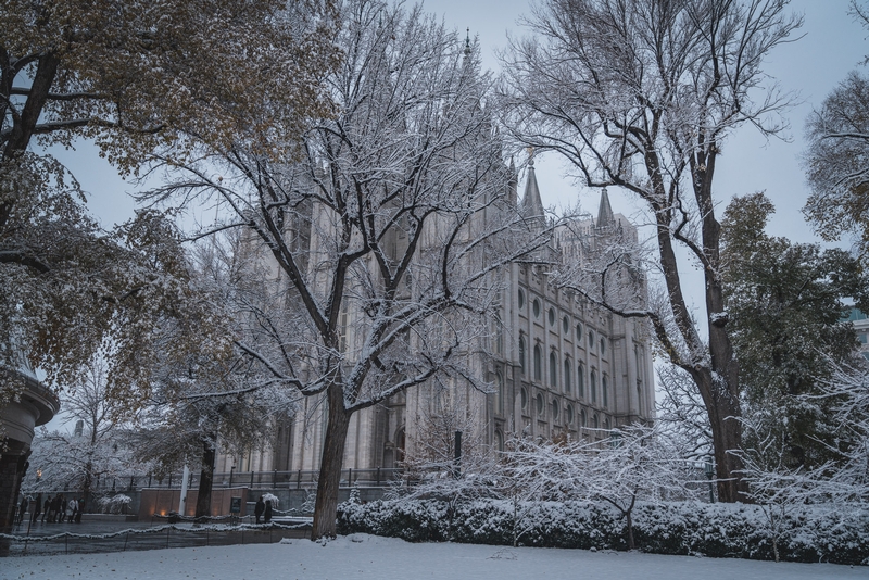 Temple Square in the Snow