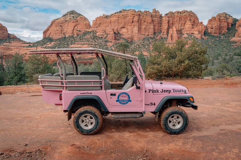 The Pink Jeep of the Pink Jeep Tour